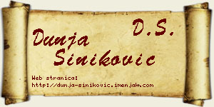 Dunja Šiniković vizit kartica